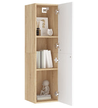 TV-Schrank Weiß und Sonoma-Eiche 30,5x30x110 cm Holzwerkstoff