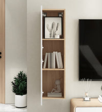 TV-Schrank Weiß und Sonoma-Eiche 30,5x30x110 cm Holzwerkstoff