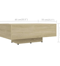 Couchtisch Sonoma-Eiche 85x55x31 cm Holzwerkstoff