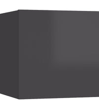 TV-Wandschränke 2 Stk. Hochglanz-Grau 30,5x30x30 cm
