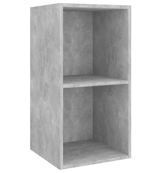 TV-Wandschrank Betongrau 37x37x72 cm Holzwerkstoff