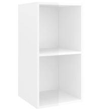 TV-Wandschrank Hochglanz-Weiß 37x37x72 cm Holzwerkstoff