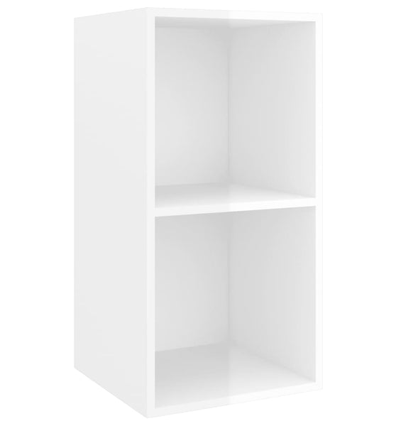 TV-Wandschrank Hochglanz-Weiß 37x37x72 cm Holzwerkstoff