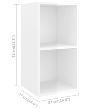 TV-Wandschrank Hochglanz-Weiß 37x37x72 cm Holzwerkstoff