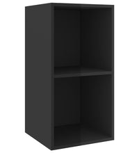 TV-Wandschrank Hochglanz-Schwarz 37x37x72 cm Holzwerkstoff