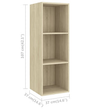 TV-Wandschrank Sonoma-Eiche 37x37x107 cm Holzwerkstoff