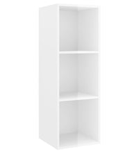 TV-Wandschrank Hochglanz-Weiß 37x37x107 cm Holzwerkstoff