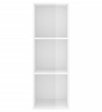 TV-Wandschrank Hochglanz-Weiß 37x37x107 cm Holzwerkstoff