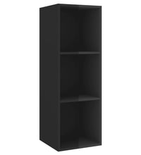 TV-Wandschrank Hochglanz-Schwarz 37x37x107 cm Holzwerkstoff