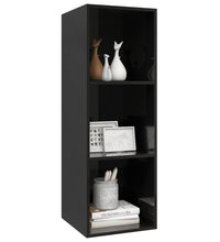 TV-Wandschrank Hochglanz-Schwarz 37x37x107 cm Holzwerkstoff