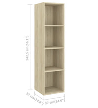 TV-Wandschrank Sonoma-Eiche 37x37x142,5 cm Holzwerkstoff