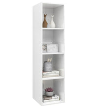 TV-Wandschrank Hochglanz-Weiß 37x37x142,5 cm Holzwerkstoff