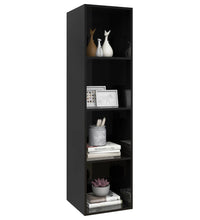 TV-Wandschrank Hochglanz-Schwarz 37x37x142,5 cm Holzwerkstoff