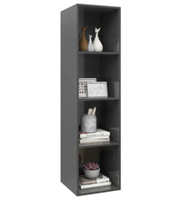 TV-Wandschrank Hochglanz-Grau 37x37x142,5 cm Holzwerkstoff