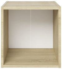 TV-Schrank Weiß und Sonoma-Eiche 37x35x37 cm Holzwerkstoff