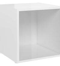 TV-Schränke 4 Stk. Hochglanz-Weiß 37x35x37 cm Holzwerkstoff