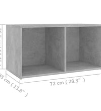 TV-Schrank Betongrau 72x35x36,5 cm Holzwerkstoff