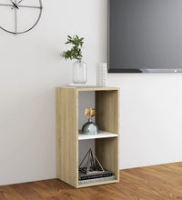 TV-Schrank Weiß Sonoma-Eiche 72x35x36,5 cm Holzwerkstoff