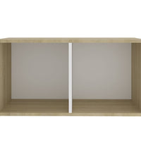 TV-Schrank Weiß Sonoma-Eiche 72x35x36,5 cm Holzwerkstoff