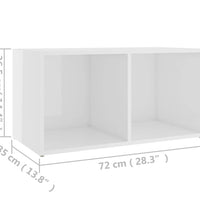 TV-Schrank Hochglanz-Weiß 72x35x36,5 cm Holzwerkstoff