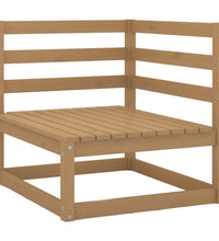 Garten-Ecksofa mit Creme Kissen Massivholz Kiefer