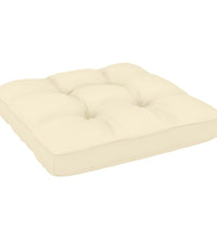 Garten-Ecksofa mit Creme Kissen Massivholz Kiefer