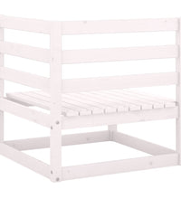 Gartensofa 2-Sitzer mit Kissen Kiefer Massivholz Weiß