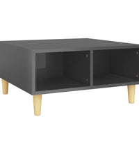Couchtisch Hochglanz-Grau 60x60x30 cm Holzwerkstoff