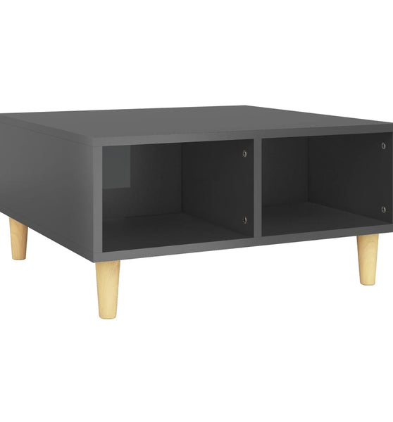 Couchtisch Hochglanz-Grau 60x60x30 cm Holzwerkstoff