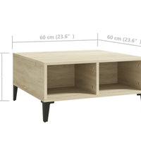 Couchtisch Sonoma-Eiche 60x60x30 cm Holzwerkstoff