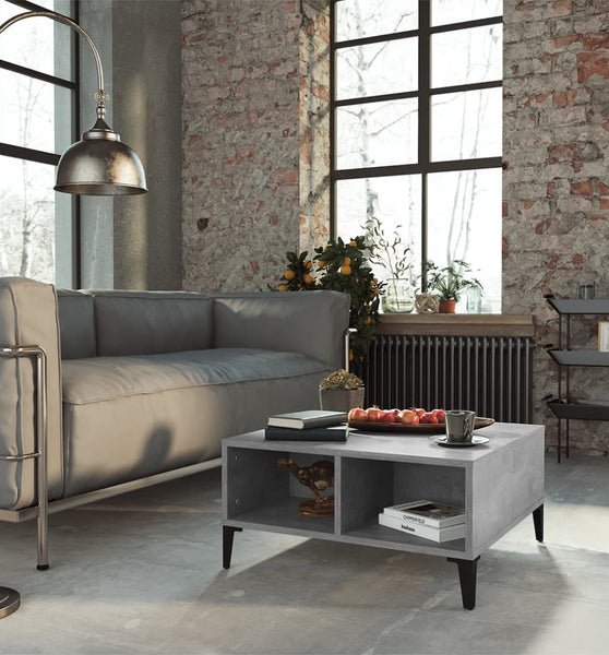 Couchtisch Betongrau 60x60x30 cm Holzwerkstoff