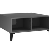 Couchtisch Hochglanz-Grau 60x60x30 cm Holzwerkstoff