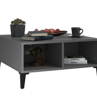 Couchtisch Hochglanz-Grau 60x60x30 cm Holzwerkstoff