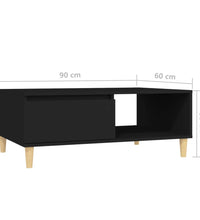 Couchtisch Schwarz 90x60x35 cm Holzwerkstoff