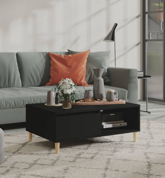 Couchtisch Schwarz 90x60x35 cm Holzwerkstoff