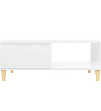 Couchtisch Hochglanz-Weiß 90x60x35 cm Holzwerkstoff