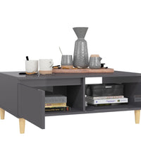 Couchtisch Hochglanz-Grau 90x60x35 cm Holzwerkstoff