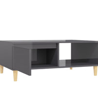 Couchtisch Hochglanz-Grau 90x60x35 cm Holzwerkstoff