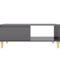 Couchtisch Hochglanz-Grau 90x60x35 cm Holzwerkstoff