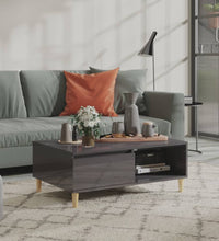 Couchtisch Hochglanz-Grau 90x60x35 cm Holzwerkstoff