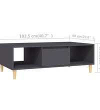 Couchtisch Grau 103,5x60x35 cm Holzwerkstoff