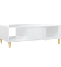 Couchtisch Hochglanz-Weiß 103,5x60x35 cm Holzwerkstoff