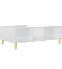Couchtisch Hochglanz-Weiß 103,5x60x35 cm Holzwerkstoff
