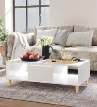 Couchtisch Hochglanz-Weiß 103,5x60x35 cm Holzwerkstoff