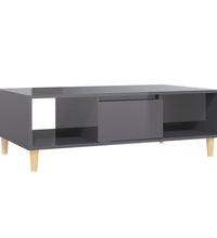 Couchtisch Hochglanz-Grau 103,5x60x35 cm Holzwerkstoff