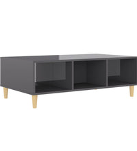 Couchtisch Hochglanz-Grau 103,5x60x35 cm Holzwerkstoff