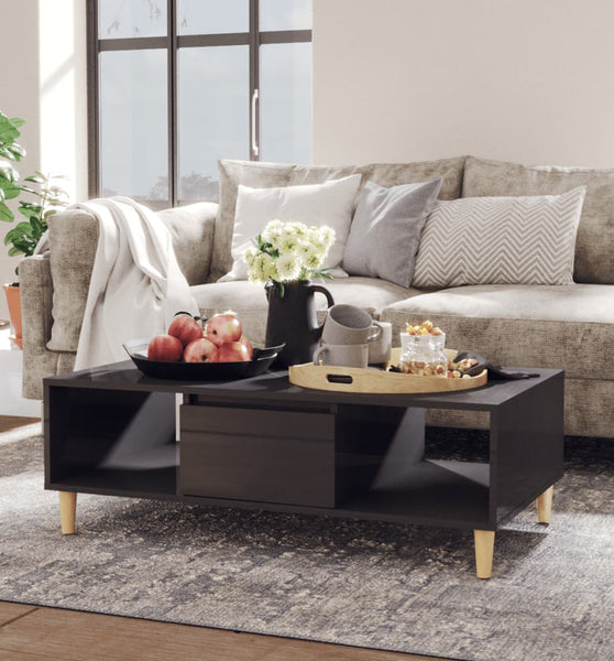 Couchtisch Hochglanz-Grau 103,5x60x35 cm Holzwerkstoff