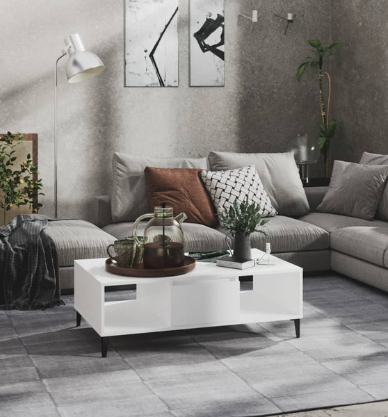 Couchtisch Weiß 103,5x60x35 cm Holzwerkstoff