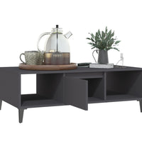 Couchtisch Grau 103,5x60x35 cm Holzwerkstoff