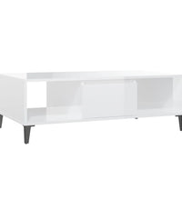 Couchtisch Hochglanz-Weiß 103,5x60x35 cm Holzwerkstoff